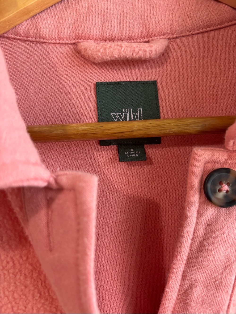 Wild Fable Pink Button-Up Fleece Shacket Small - Picture 3 of 7